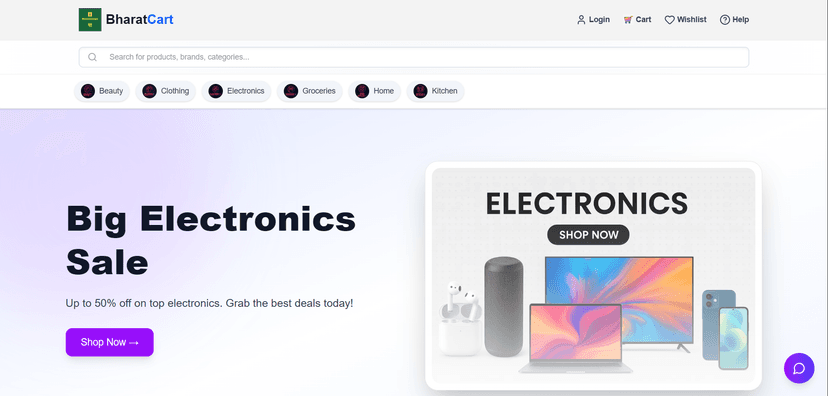 E-Commerce UI screenshot showcasing Interactive responsive shopping UI with smooth animations.